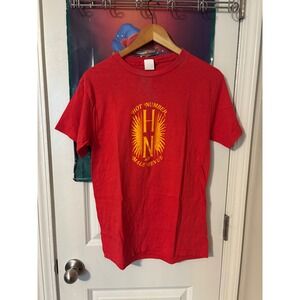 80s Hot Number All Male Revue Red Graphic T Shirt Vintage Mens Tee